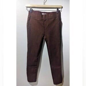 Pistola | Pull-on Skinny Jeans In Coated Black Cherry